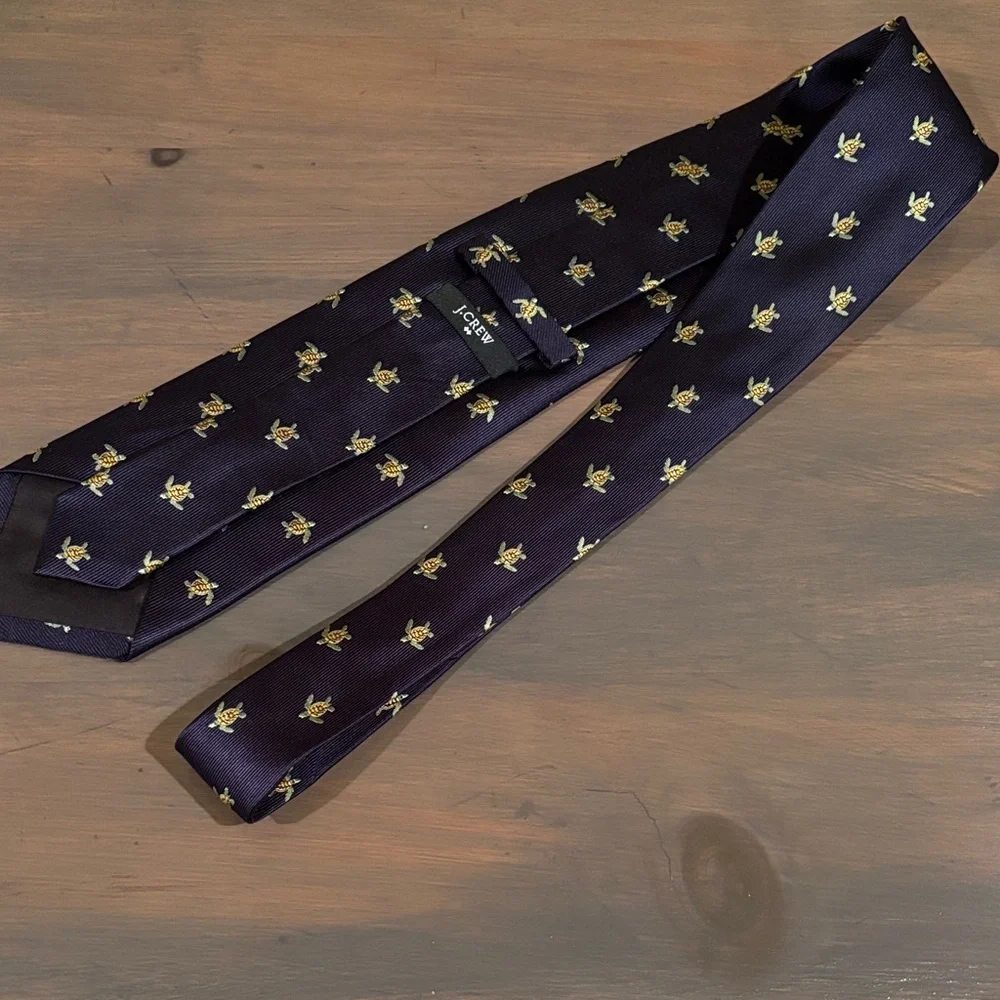 Turtles J.CREW silk tie